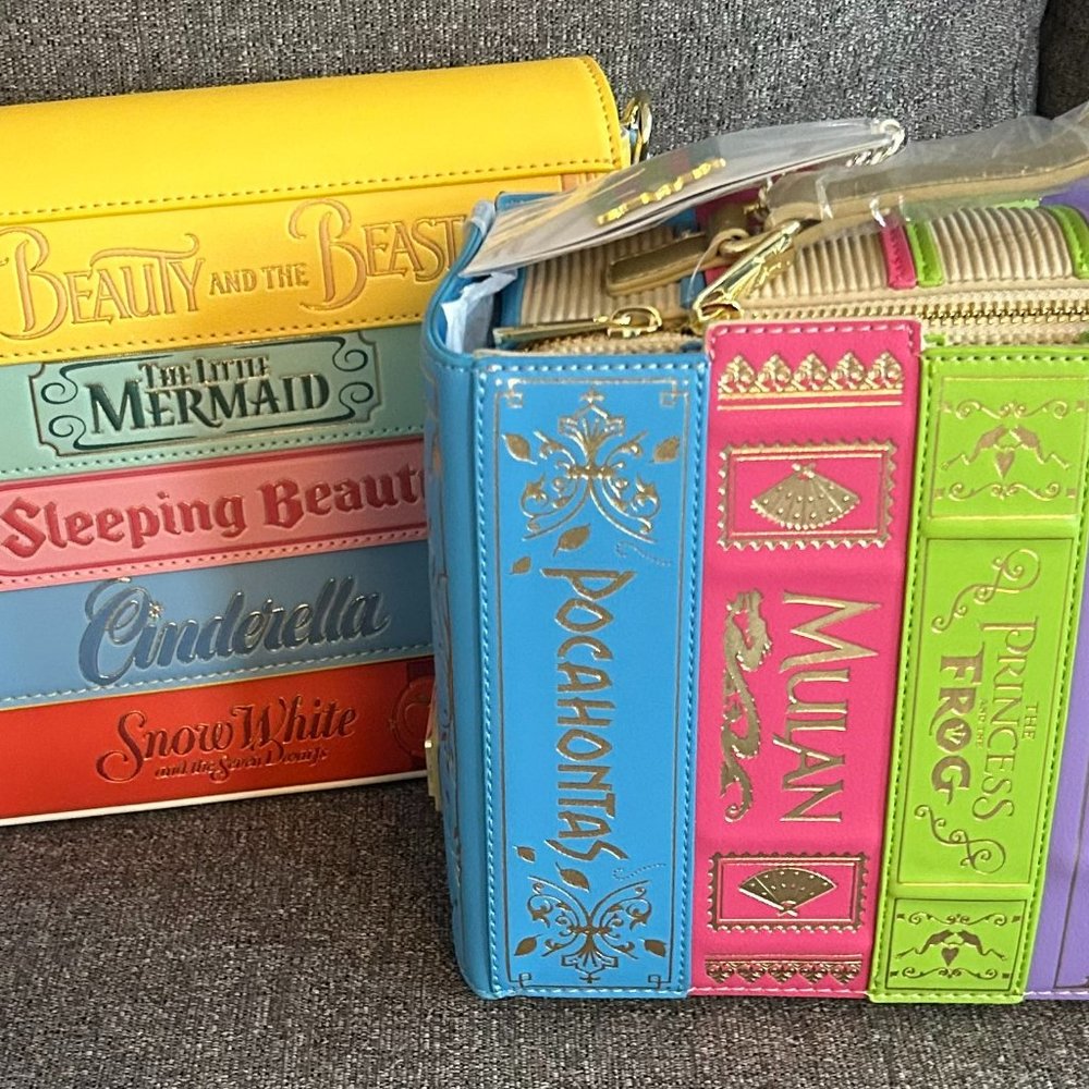 Loungefly Disney Princess Books Classics and Exclusive Volume 2 Crossbody Bags